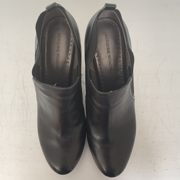 Platform booties with heels in black leather - Picture 6 of 6